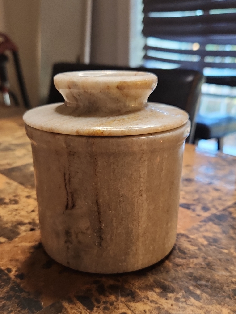 Butter Bell-Minimum Beige Marble Jar and Mortar Set